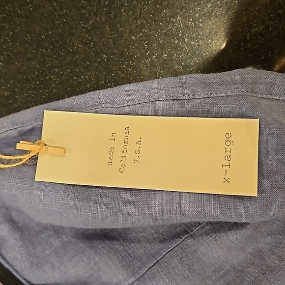 💕FRESH LAUNDRY💕 Linen Foldover Pants ~ 100% Linen Blue XL NWT - Picture 7 of 14